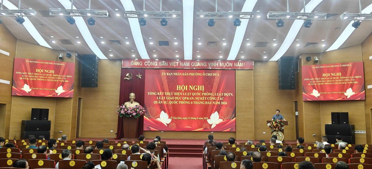 Phường Ô Chợ Dừa củng cố thế trận quốc phòng toàn dân, nâng cao sức mạnh quốc phòng địa phương- Ảnh 1.
