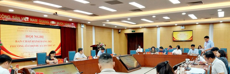 Phường Ô Chợ Dừa cho ý kiến về Đề án sắp xếp tổ dân phố- Ảnh 1.