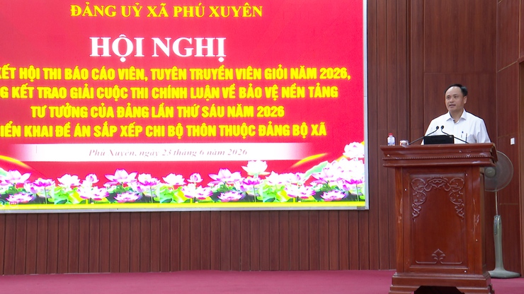 Hội nghị tổng kết Hội thi Báo cáo viên, Tuyên truyền viên giỏi; tổng kết, trao giải Cuộc thi chính luận về bảo vệ nền tảng tư tưởng của Đảng lần thứ sáu, năm 2026 và triển khai Đề án sắp xếp chi bộ thôn thuộc Đảng bộ- Ảnh 12.