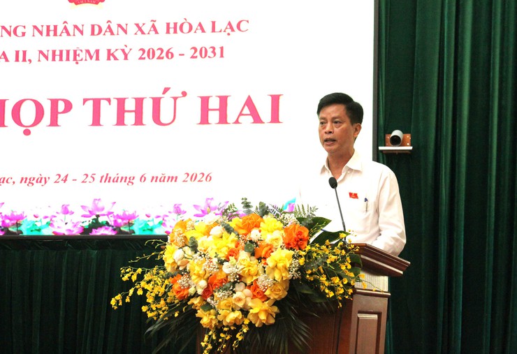 HĐND xã Hòa Lạc khai mạc Kỳ họp thứ Hai, quyết nghị nhiều nội dung quan trọng cho giai đoạn phát triển mới- Ảnh 2.