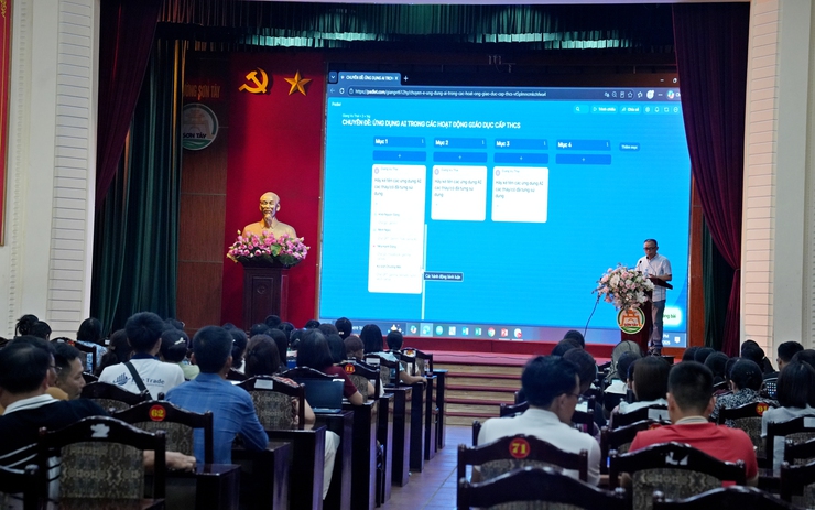 PHƯỜNG SƠN TÂY TỔ CHỨC TẬP HUẤN ỨNG DỤNG TRÍ TUỆ NHÂN TẠO (AI) TRONG GIẢNG DẠY CHO GIÁO VIÊN THCS 2026- Ảnh 5.