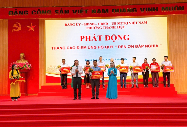 Phường Thanh Liệt phát động Tháng cao điểm ủng hộ Quỹ “Đền ơn đáp nghĩa” năm 2026- Ảnh 5.