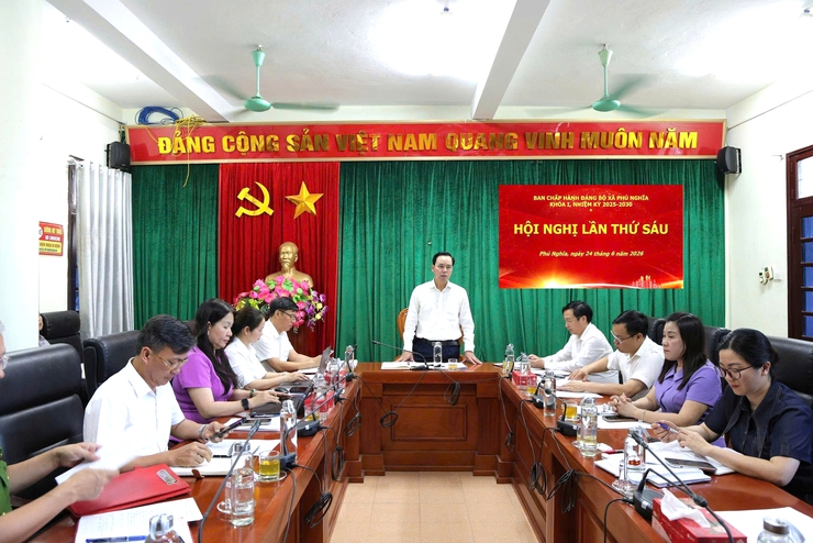 Ban chấp hành Đảng bộ xã Phú Nghĩa tổ chức Hội nghị lần thứ Sáu với nhiều nội dung quan trọng- Ảnh 1.