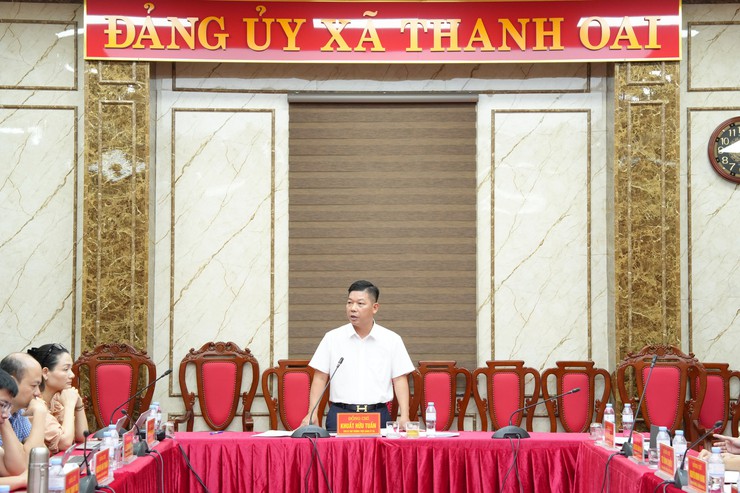 ĐẢNG ỦY XÃ THANH OAI LẤY Ý KIẾN VÀO DỰ THẢO ĐỀ ÁN SẮP XẾP, KIỆN TOÀN CHI BỘ THÔN, TỔ DÂN PHỐ- Ảnh 1.