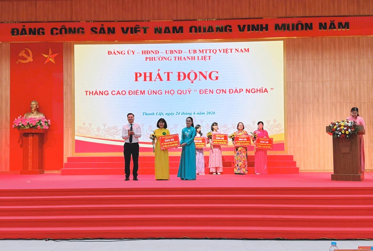 Phường Thanh Liệt phát động Tháng cao điểm ủng hộ Quỹ “Đền ơn đáp nghĩa” năm 2026- Ảnh 6.