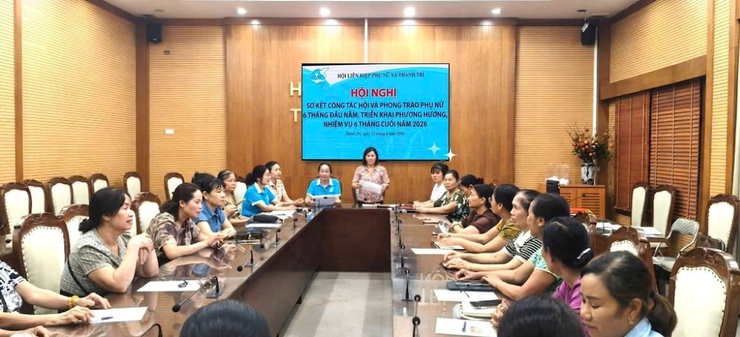 HỘI LHPN XÃ THANH TRÌ TỔ CHỨC HỘI NGHỊ SƠ KẾT CÔNG TÁC HỘI VÀ PHONG TRÀO PHỤ NỮ 6 THÁNG ĐẦU NĂM 2026- Ảnh 1.