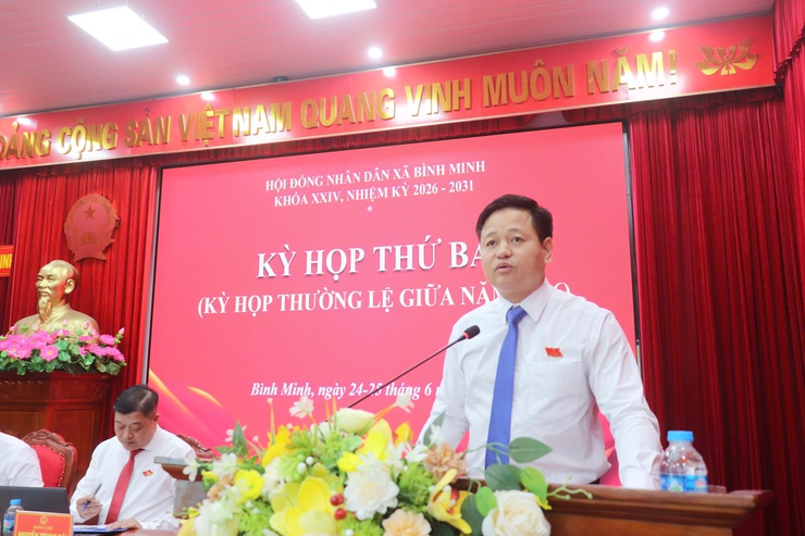 KỲ HỌP GIỮA NĂM 2026 HĐND XÃ BÌNH MINH: QUYẾT NGHỊ NHIỀU NỘI DUNG QUAN TRỌNG VÌ SỰ PHÁT TRIỂN BỀN VỮNG.- Ảnh 4.
