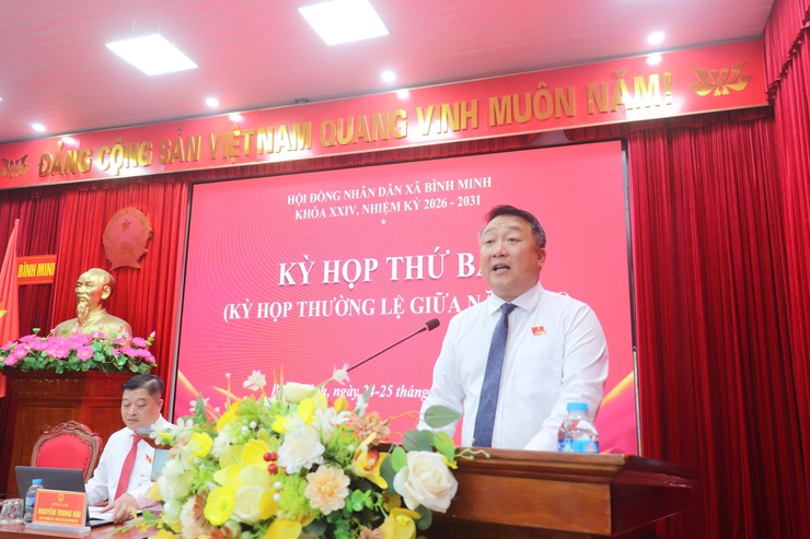 KỲ HỌP GIỮA NĂM 2026 HĐND XÃ BÌNH MINH: QUYẾT NGHỊ NHIỀU NỘI DUNG QUAN TRỌNG VÌ SỰ PHÁT TRIỂN BỀN VỮNG.- Ảnh 3.