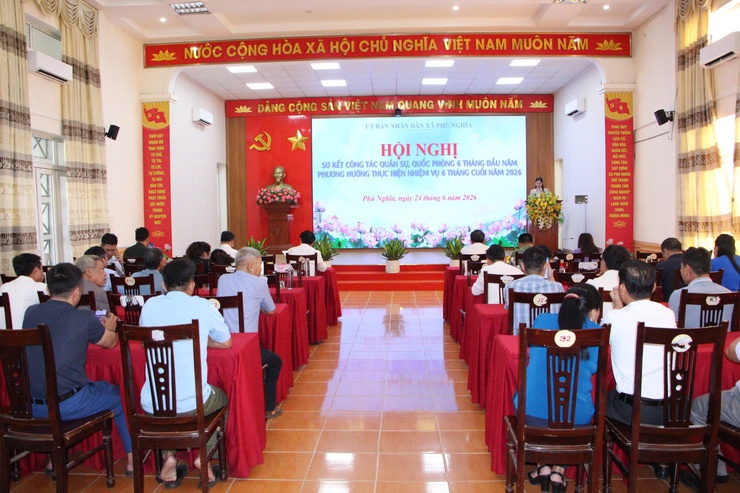 Xã Phú Nghĩa sơ kết công tác quân sự, quốc phòng địa phương 6 tháng đầu năm 2026- Ảnh 2.