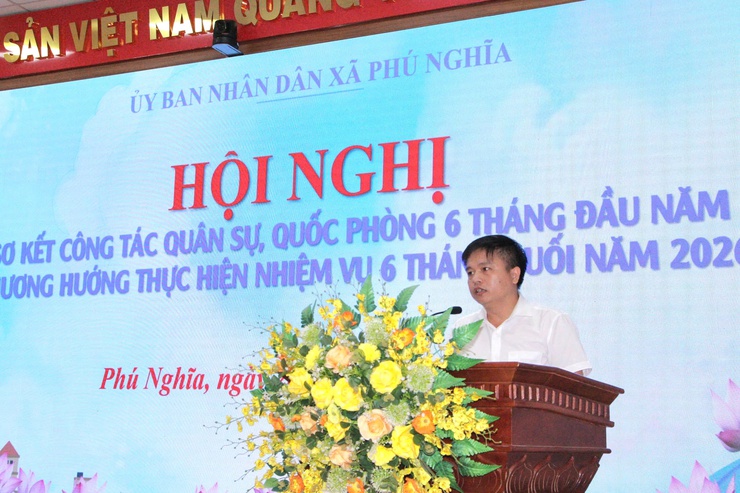 Xã Phú Nghĩa sơ kết công tác quân sự, quốc phòng địa phương 6 tháng đầu năm 2026- Ảnh 6.