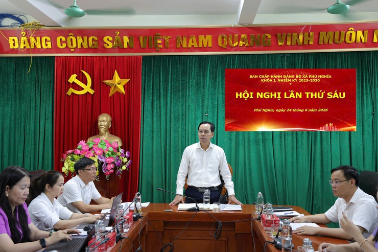 Ban chấp hành Đảng bộ xã Phú Nghĩa tổ chức Hội nghị lần thứ Sáu với nhiều nội dung quan trọng- Ảnh 2.