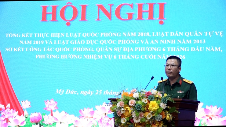 Xã Mỹ Đức triển khai công tác quân sự, quốc phòng địa phương 6 tháng cuối năm 2026- Ảnh 2.