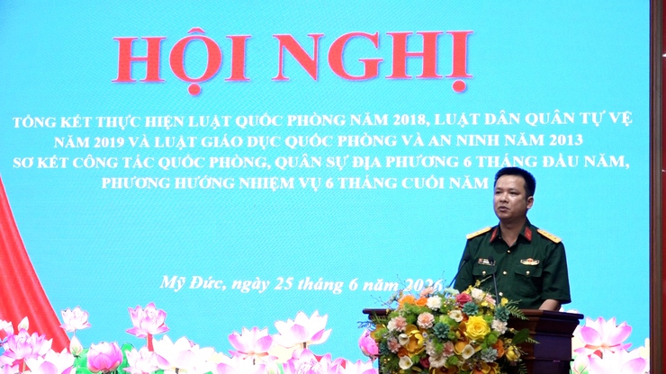 Xã Mỹ Đức triển khai công tác quân sự, quốc phòng địa phương 6 tháng cuối năm 2026- Ảnh 3.