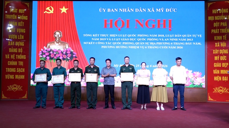 Xã Mỹ Đức triển khai công tác quân sự, quốc phòng địa phương 6 tháng cuối năm 2026- Ảnh 8.