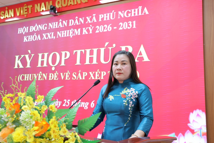 Hội đồng nhân dân xã Phú Nghĩa tổ chức Kỳ họp chuyên đề về sắp xếp thôn trên địa bàn xã- Ảnh 5.