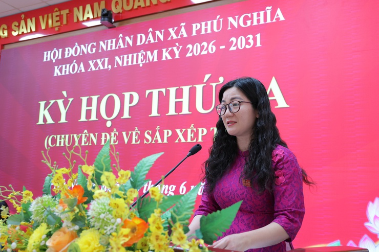 Hội đồng nhân dân xã Phú Nghĩa tổ chức Kỳ họp chuyên đề về sắp xếp thôn trên địa bàn xã- Ảnh 6.