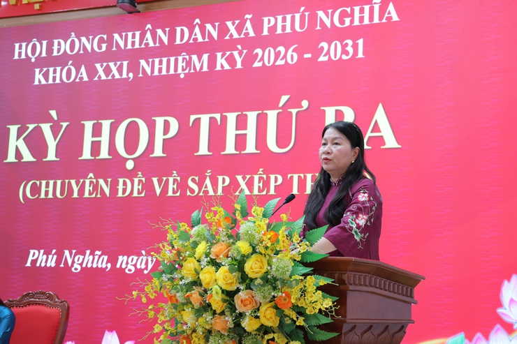 Hội đồng nhân dân xã Phú Nghĩa tổ chức Kỳ họp chuyên đề về sắp xếp thôn trên địa bàn xã- Ảnh 7.