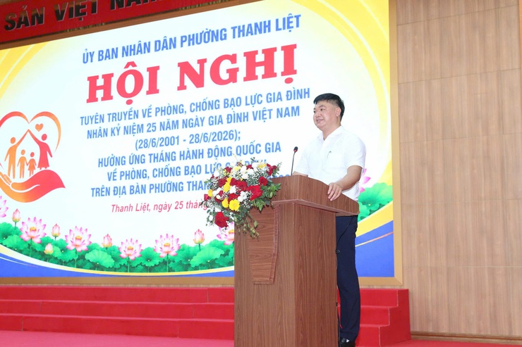 Phường Thanh Liệt: Tuyên truyền phòng, chống bạo lực gia đình chuyên đề “Gia đình hạnh phúc – quốc gia thịnh vượng”- Ảnh 1.