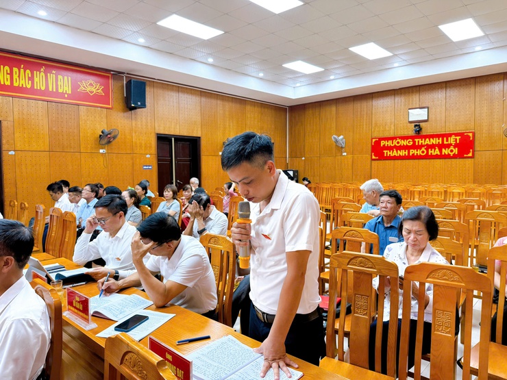 Kỳ họp thứ Hai HĐND phường Thanh Liệt khóa II thông qua nhiều nghị quyết quan trọng- Ảnh 9.