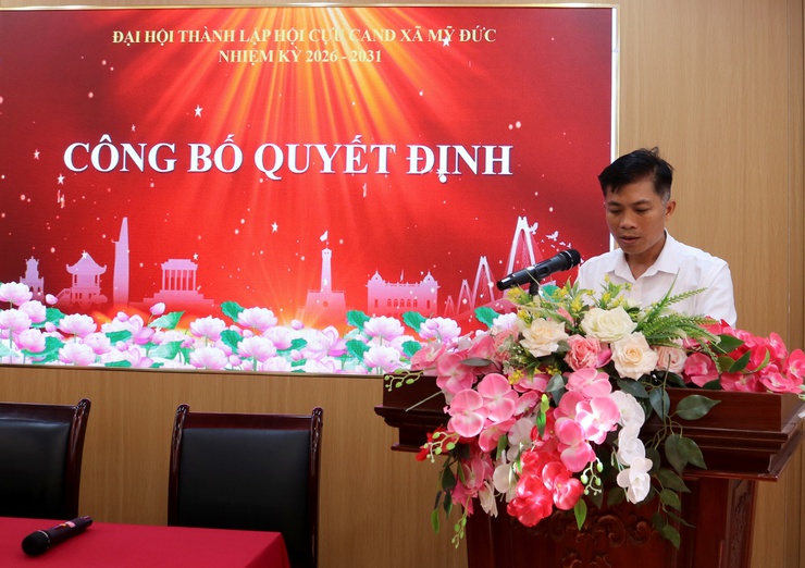 ĐẠI HỘI THÀNH LẬP HỘI CỰU CÔNG AN NHÂN DÂN XÃ MỸ ĐỨC NHIỆM KỲ 2026 - 2031- Ảnh 6.
