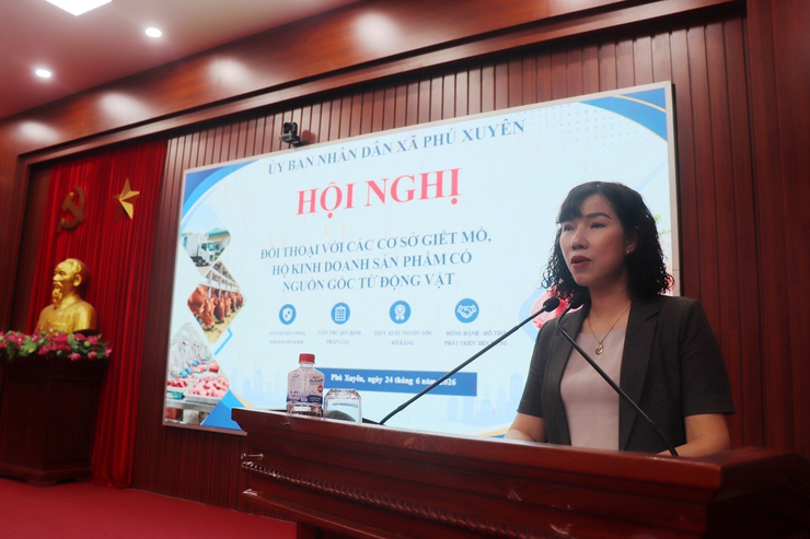 Phú  Xuyên đối thoại với các cơ sở giết mổ, triển khai lộ trình chấm dứt giết mổ nhỏ lẻ từ ngày 1/7- Ảnh 4.