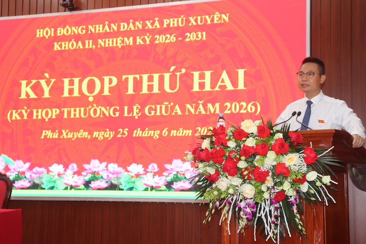 Bế mạc kỳ họp thứ hai HĐND xã Phú Xuyên (kỳ họp thường lệ giữa năm 2026) khóa II, nhiệm kỳ 2026 – 2031- Ảnh 14.