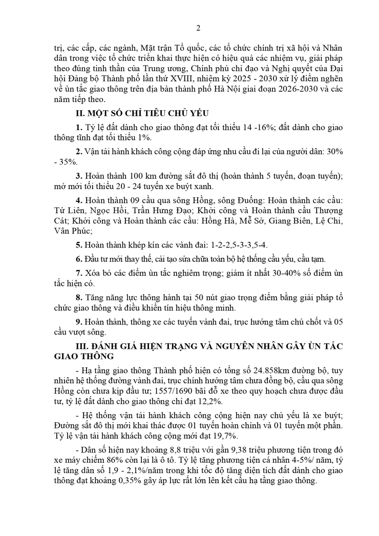 Hà Nội triển khai nhiều giải pháp đồng bộ nhằm giảm thiểu ùn tắc giao thông giai đoạn 2026 – 2030- Ảnh 2.
