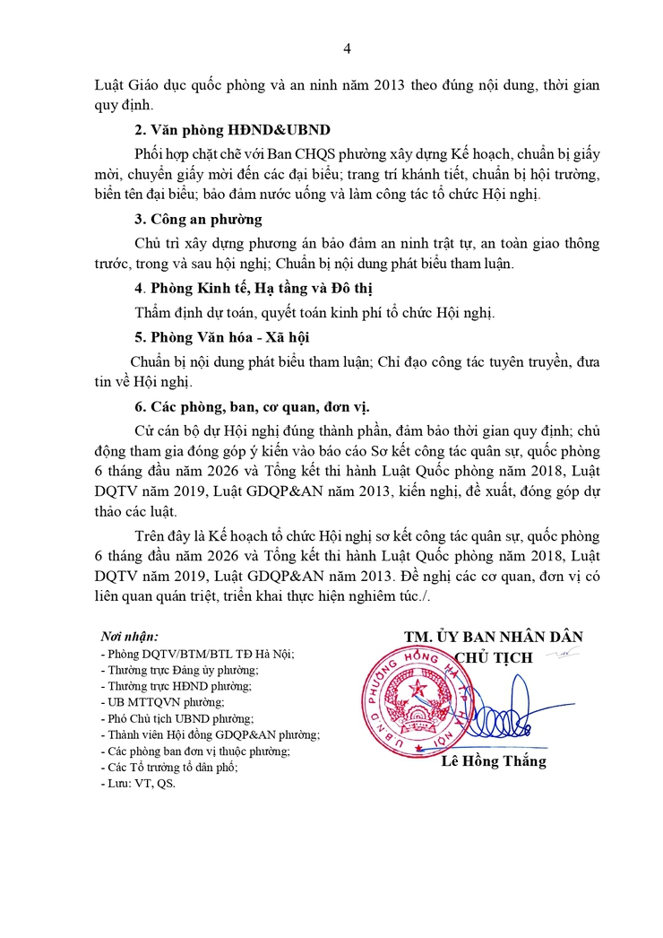Phường Hồng Hà tổ chức Hội nghị sơ kết công tác quân sự, quốc phòng 6 tháng đầu năm 2026- Ảnh 4.