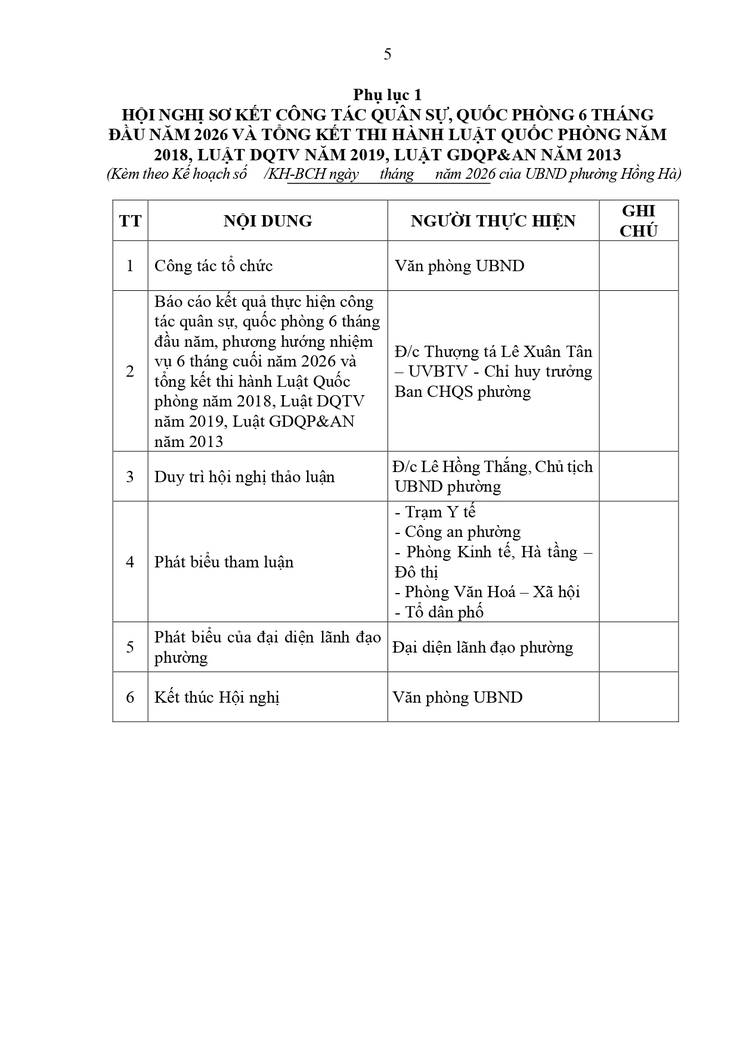 Phường Hồng Hà tổ chức Hội nghị sơ kết công tác quân sự, quốc phòng 6 tháng đầu năm 2026- Ảnh 5.