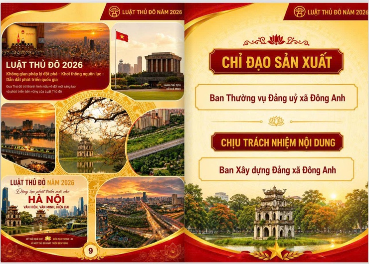 Đảng ủy xã Đông Anh phát hành Sổ tay tuyên truyền Luật Thủ đô 2026- Ảnh 6.