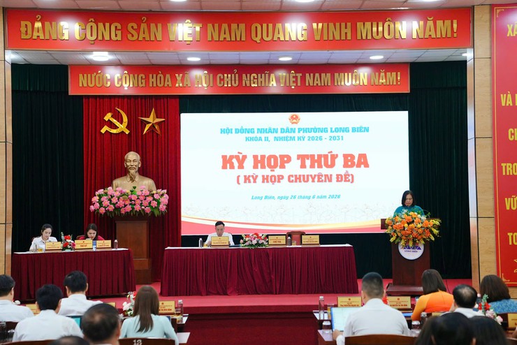 Kỳ họp chuyên đề (kỳ họp thứ ba) Hội đồng nhân dân phường Long Biên khóa II, nhiệm kỳ 2026 - 2031- Ảnh 1.