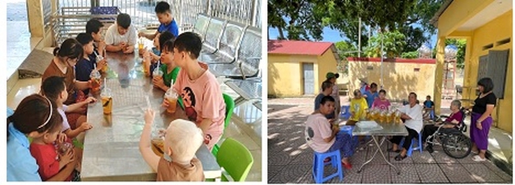Hơn 300 cốc trà hoa quả mát lành gửi trao yêu thương đến trẻ em khuyết tật và người khuyết tật- Ảnh 2.