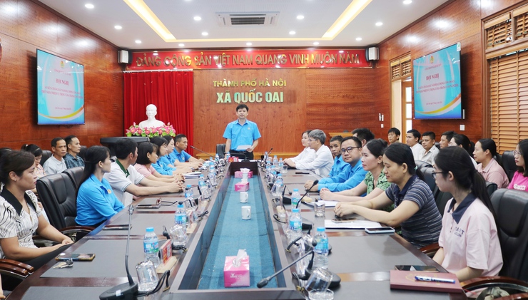 CÔNG ĐOÀN XÃ QUỐC OAI SƠ KẾT CÔNG TÁC 6 THÁNG ĐẦU NĂM 2026: KHẲNG ĐỊNH VAI TRÒ CHỖ DỰA TIN CẬY CỦA ĐOÀN VIÊN, NGƯỜI LAO ĐỘNG- Ảnh 1.