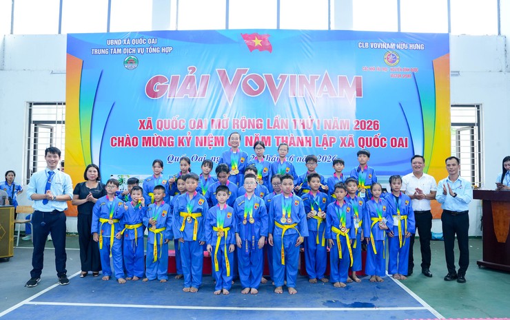 Trao giải các nội dung thi đấu Nhóm 1, Nhóm 2 Giải Vovinam xã Quốc Oai mở rộng lần thứ I năm 2026- Ảnh 13.