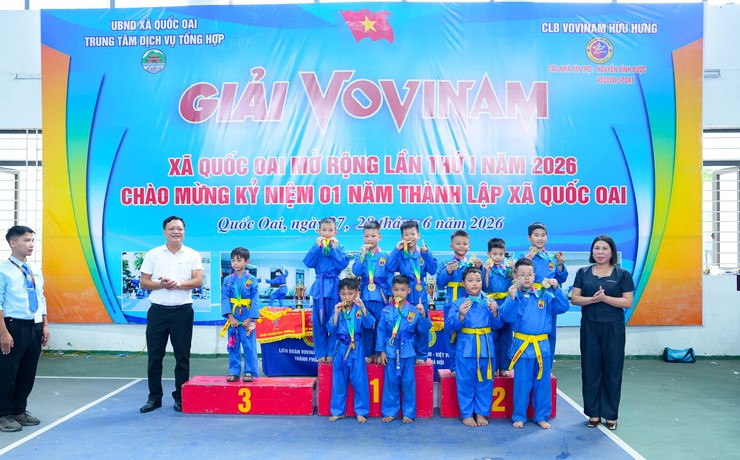 Trao giải các nội dung thi đấu Nhóm 1, Nhóm 2 Giải Vovinam xã Quốc Oai mở rộng lần thứ I năm 2026- Ảnh 5.