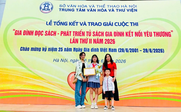 PHƯỜNG HỒNG HÀ THAM GIA  VÀ ĐẠT GIẢI  TẠI CUỘC THI “GIA ĐÌNH ĐỌC SÁCH” CẤP THÀNH PHỐ NĂM 2026- Ảnh 3.
