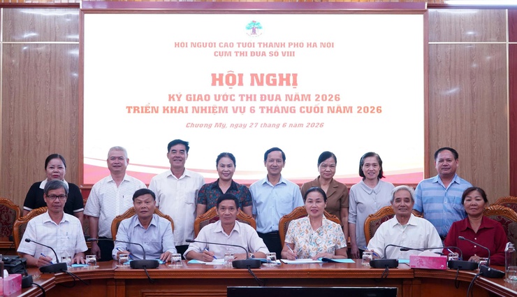 Cụm thi đua số VIII Hội Người cao tuổi thành phố Hà Nội ký giao ước thi đua năm 2026- Ảnh 5.