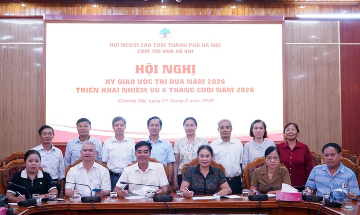 Cụm thi đua số VIII Hội Người cao tuổi thành phố Hà Nội ký giao ước thi đua năm 2026- Ảnh 6.