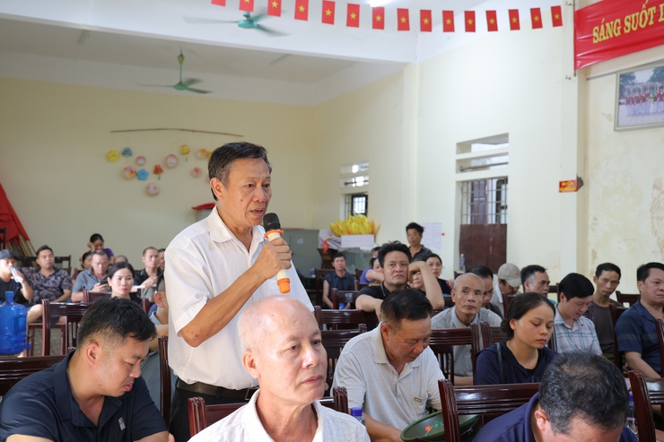 67 hộ gia đình trên địa bàn xã Đông Sơn cũ tham dự Hội nghị đối thoại về Dự thảo phương án hỗ trợ, bồi thường khi bị thu hồi đất thực hiện Dự án cải tạo, nâng cấp Quốc lộ 6 đoạn Ba La – Xuân Mai- Ảnh 8.