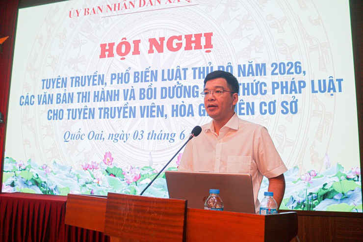 Hội nghị tuyên truyền, phổ biến Luật Thủ đô năm 2026, các văn bản thi hành- Ảnh 3.