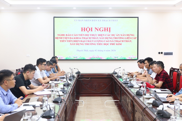 THẠCH THẤT: NGHE BÁO CÁO TIẾN ĐỘ TRIỂN KHAI CÁC DỰ ÁN TRỌNG ĐIỂM TRÊN ĐỊA BÀN- Ảnh 1.