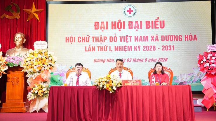 Tổ chức thành công Đại hội đại biểu Hội chữ thập đỏ xã Dương Hoà lần thứ I, nhiệm kỳ 2026-2031 - Ảnh 5.