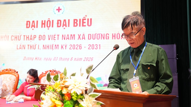 Tổ chức thành công Đại hội đại biểu Hội chữ thập đỏ xã Dương Hoà lần thứ I, nhiệm kỳ 2026-2031 - Ảnh 7.