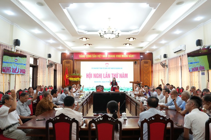Ủy ban MTTQ Việt Nam xã Quảng Oai tổ chức Hội nghị lần thứ Năm- Ảnh 1.