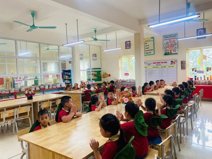 Trường Mầm non Tiên Phong tổ chức cho trẻ 5 tuổi tham quan Trường Tiểu học Tiên Phong- Ảnh 8.