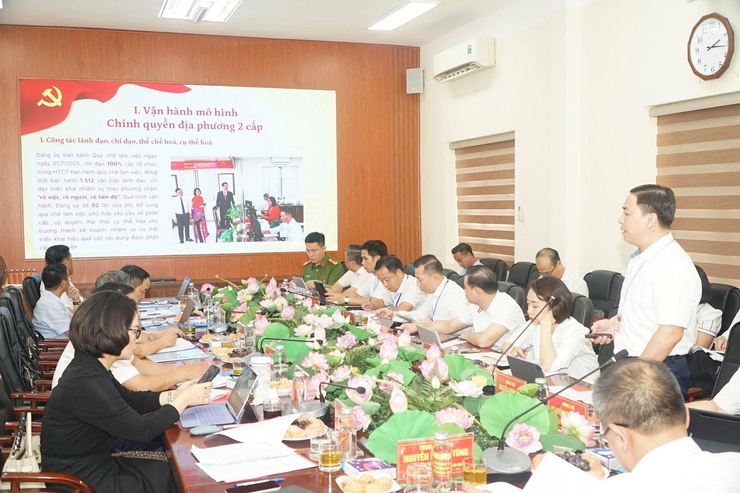 Đoàn Giám sát số 10 của Ban Thường vụ Thành ủy Hà Nội làm việc với phường Phúc Lợi- Ảnh 1.