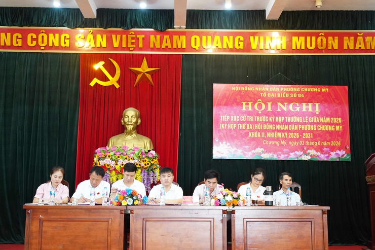Tổ đại biểu số 4 HĐND phường Chương Mỹ tiếp xúc cử tri trước kỳ họp thường lệ giữa năm 2026- Ảnh 2.