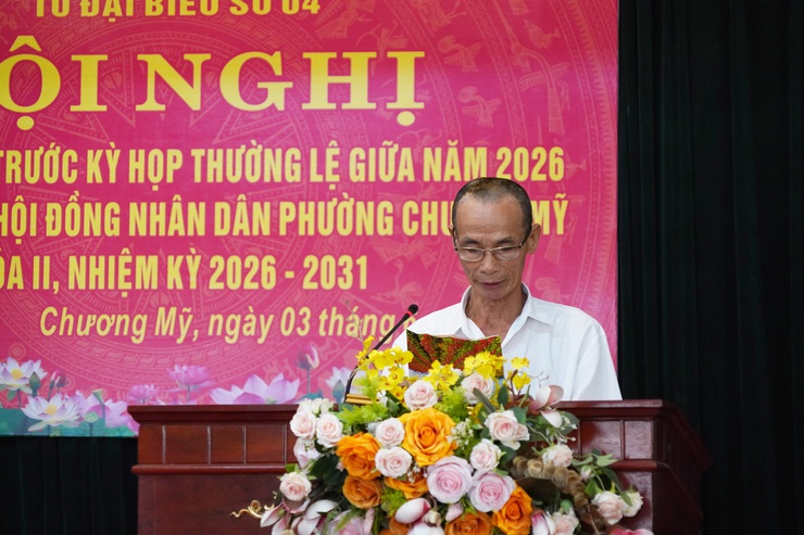 Tổ đại biểu số 4 HĐND phường Chương Mỹ tiếp xúc cử tri trước kỳ họp thường lệ giữa năm 2026- Ảnh 5.