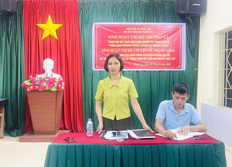Chi bộ thôn Sen Phương 4 tổ chức sinh hoạt thường kỳ tháng 6/2026- Ảnh 2.