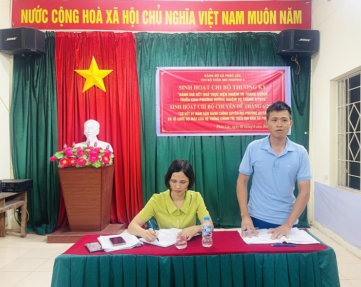 Chi bộ thôn Sen Phương 4 tổ chức sinh hoạt thường kỳ tháng 6/2026- Ảnh 3.